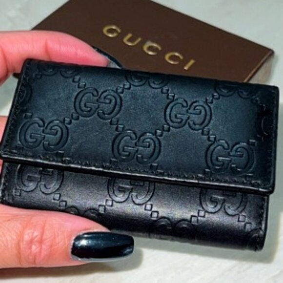 Gucci GG Guccissima Card Holder Key Holder - Picture 1 of 11